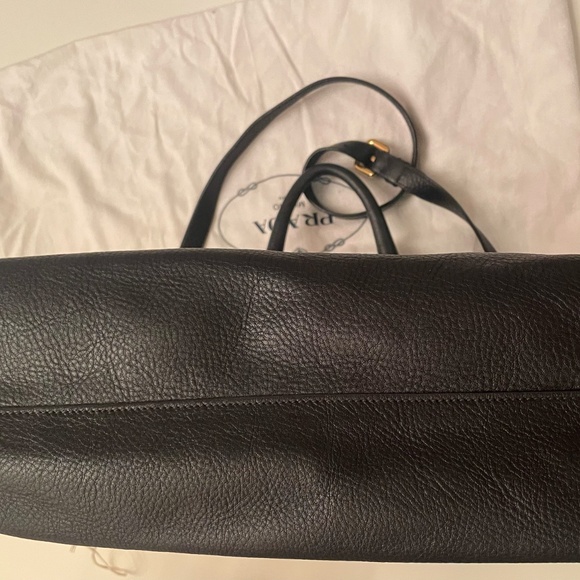 Prada Black Vitello Daino Leather Shopping Tote - Picture 3 of 7